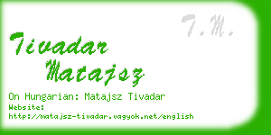 tivadar matajsz business card